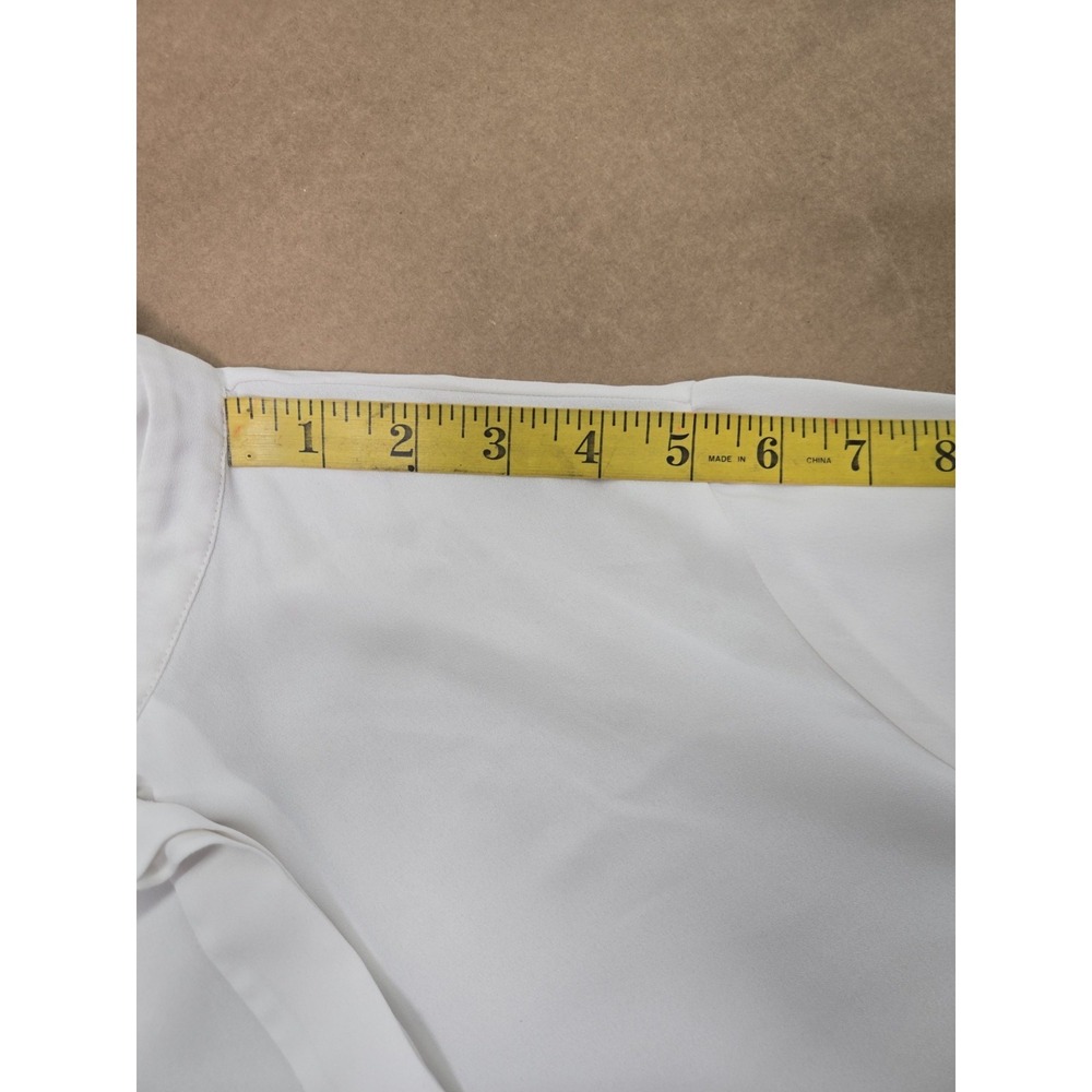 Louis Vuitton Uniform Women's Pleated L/S Button Down Blouse Ivory Size 32 - Picture 6 of 16